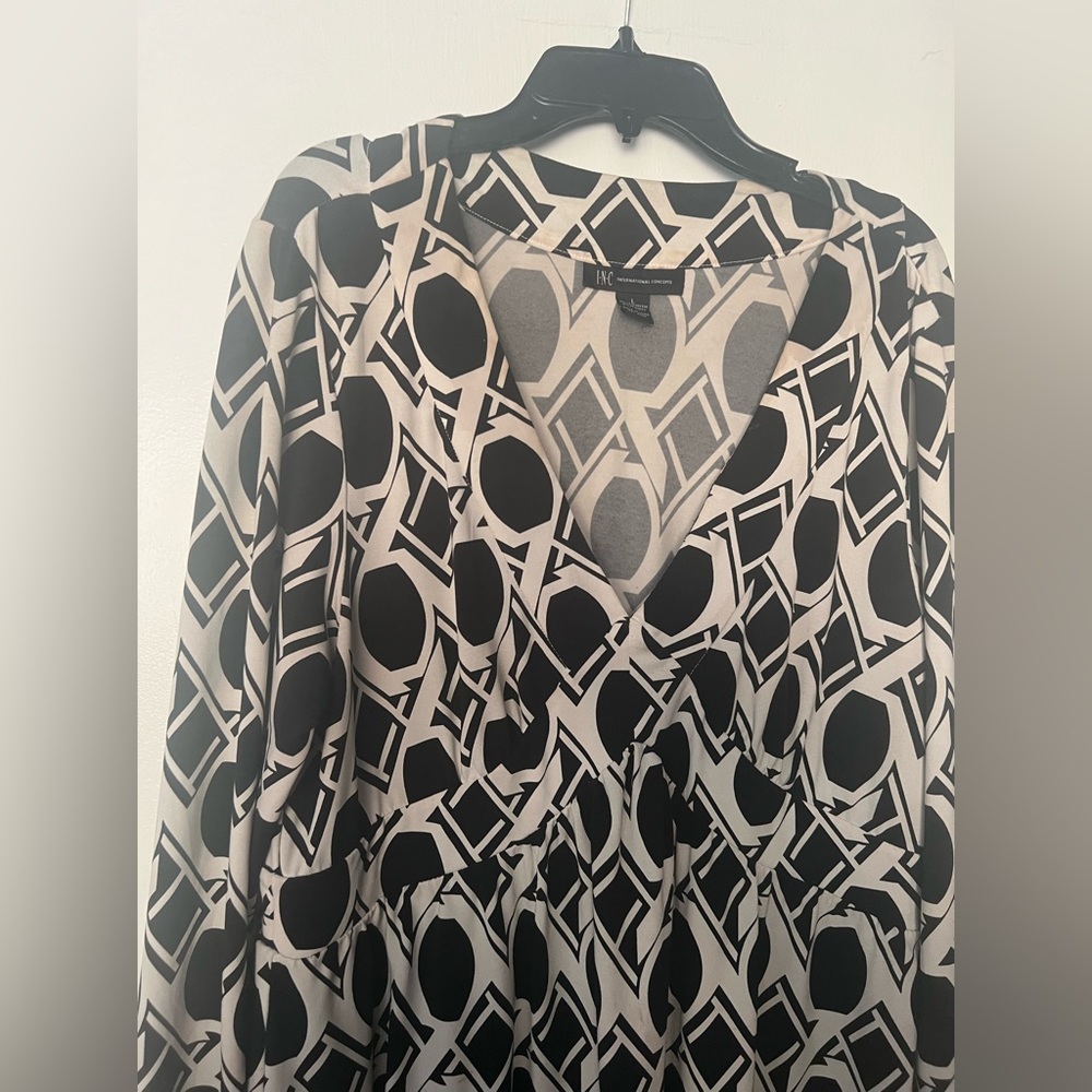 Black and white A-line Dress